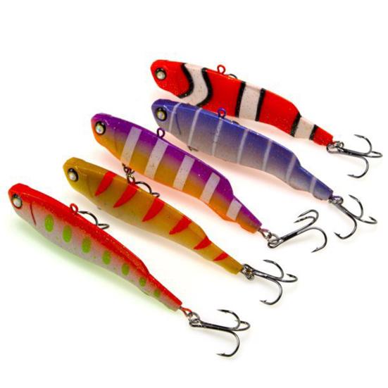 Рыболовная приманка 7 см/9 см с тройным крючком Яркий цвет Реалистичный дизайн с 3D глазами Искусственная приманка Приманка Свимбейт Рыболовные аксессуары