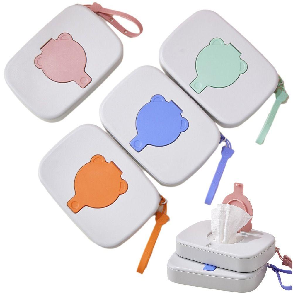 Flip Cover Portable Wet Tissue Box Refillable Travel Wipe Holder Wet Wipes Container Travel Use