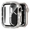 Алмазный чехол для Apple Watch Case 45мм 41мм 44мм 40мм 38мм 42мм Закаленное стекло Защита экрана iWatch series 9 7 SE 6 8 5 4 3