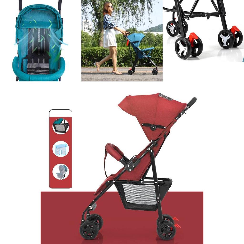 Легкая Складная Детская Коляска Компактный Дизайн-Зонтик Идеально Подходит Для Летних Путешествий