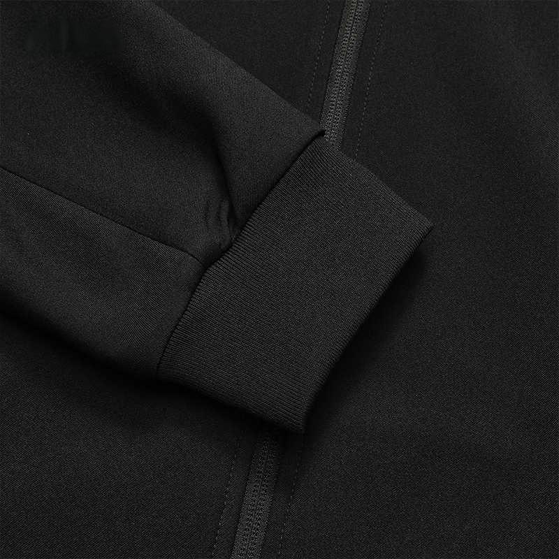 Fila Однотонная тканая куртка с воротником на молнии Мужская куртка Черная F11M242707F-BK