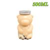 500ml Violent Bear Milk Tea Bottle Disposable PET Transparent Juice Bottle Cartoon Bear Portable Juice Yogurt Bear Bottle