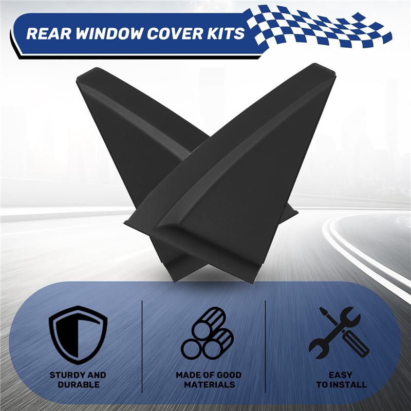 For Kia Sportage 2006-2009 2010 Rear Window Cover Kits Side Door Triple-Cornered Pillar Trim Protector Accessories-A87Q