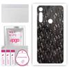 apgo Protective Skin Sticker for the Back Compatible with Motorola Moto G Fast, Wrap Film, Foil, Vinyl - Pattern Carbon Black Pixel