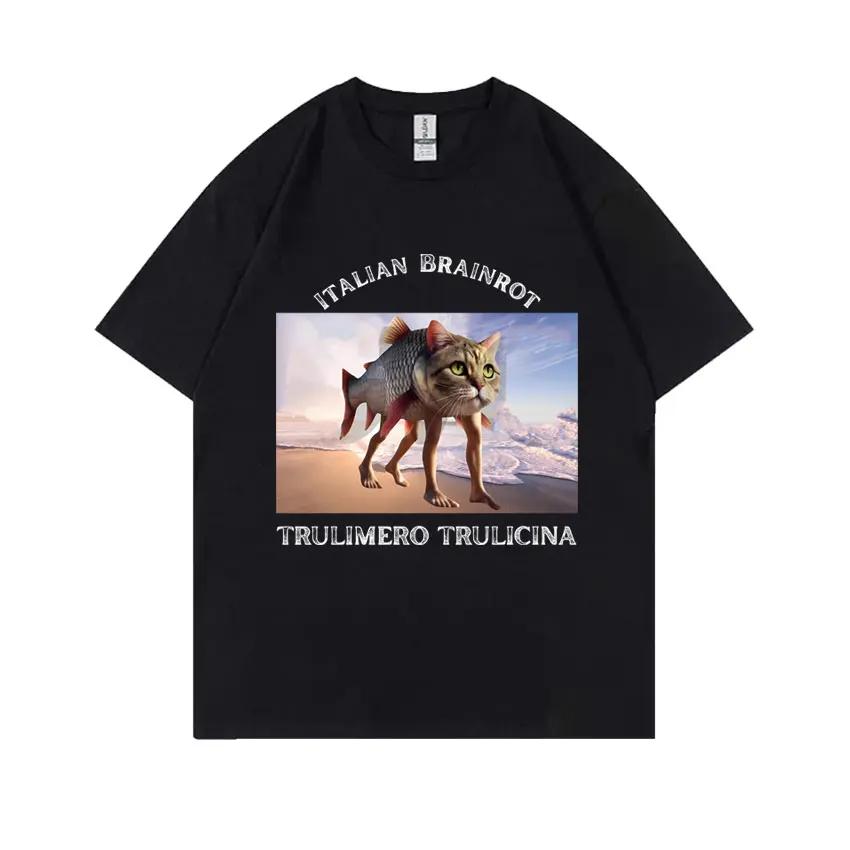 Italian Brainrot Tung Tung Tung Sahur Tralalero Tralala Boneca Ambalabu Lirili Larila Graphic Tshirt Unisex Casual Humor Tshirt