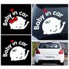 10pcs Cute Safe Car Stick Cartoon Car Stickers Boy Girl with Bow Baby Decoration Car Styling Baby On Board Acessories Decoration