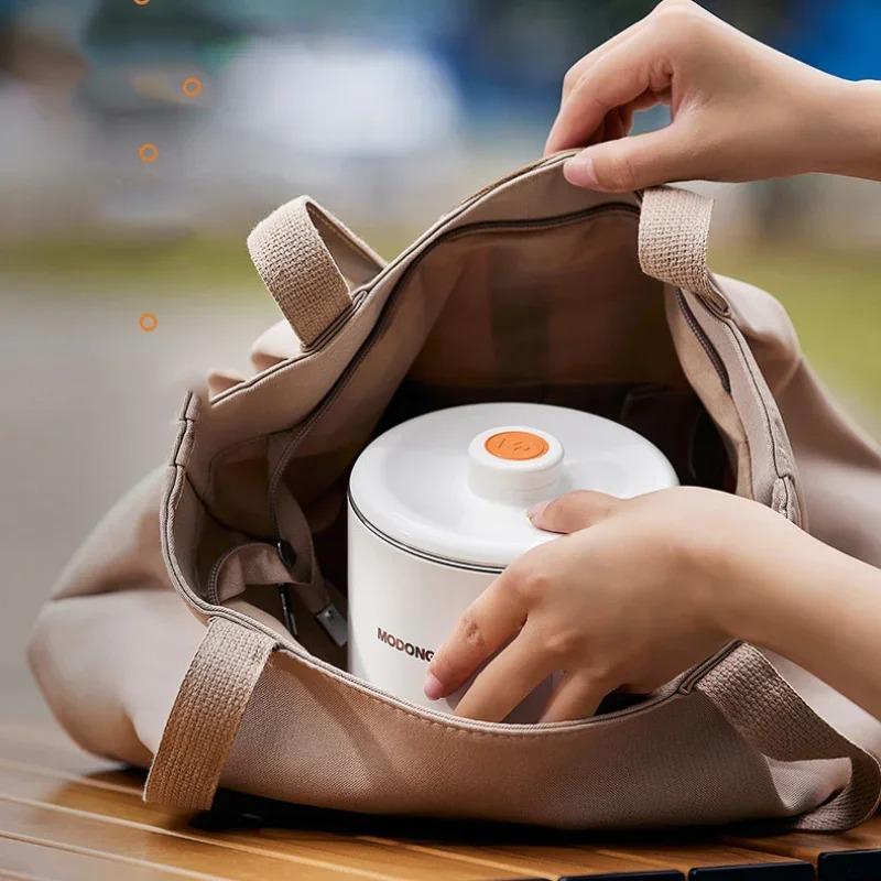 Электрический чайник 1 шт., уличный мини-чайник объемом 800 мл, двухслойный, из нержавеющей стали 304, съемный, складной, бытовой, портативный, для воды