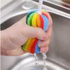 Rainbow Color Cup Brush Kitchen Cleaning Sponge Brush For Wineglass Bottle Coffe Tea Glass Cleaner Family Washing Brushes Tools