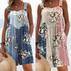 Women's Summer Casual Smocked Rompers Square Neck Sleeveless Loose Shorts Jumpsuits Beach Vacation Outfits