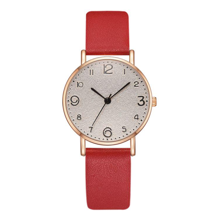 Wrist Изысканные женские наручные часы с круглым циферблатом и ремешком в одном тоне