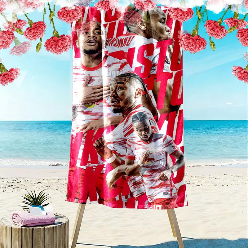RB Leipzig Print Beach Towel, Large Soft Quick Dry Towel for Beach Camping Swimming