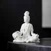 Qiao Lin White Porcelain Guanyin Ornament, Ceramics Kuan Yin Statues, Buddhism Adornment Statue, Home Decoration Accessories
