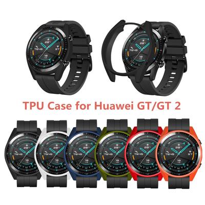 TPU Тонкий мягкий протектор Бампер Рамка для часов Чехол для Huawei-Watch GT2 46 мм