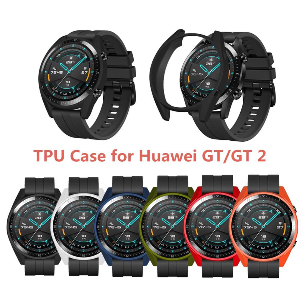 TPU Thin Soft Protector Bumper Watch Frame Case Cover for Huawei-Watch GT2 46mm