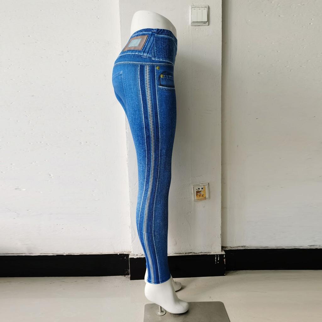 Спортивные брюки для йоги Джинсовые спортивные брюки для фитнеса и бега Женские спортивные брюки