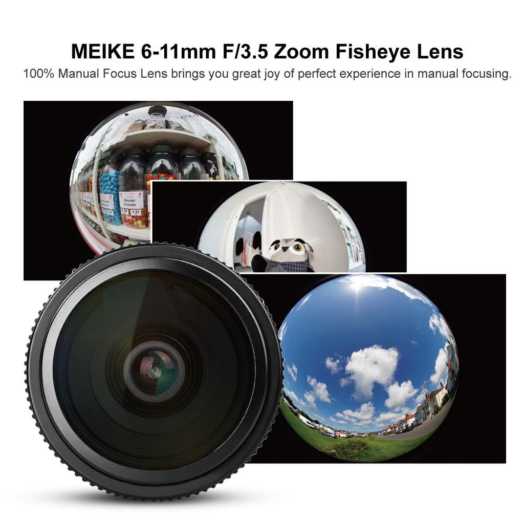 Meike MK611F35EFM Meike Fisheye Lens MF Mount for Canon 6-11mm/F3.5 EF-M