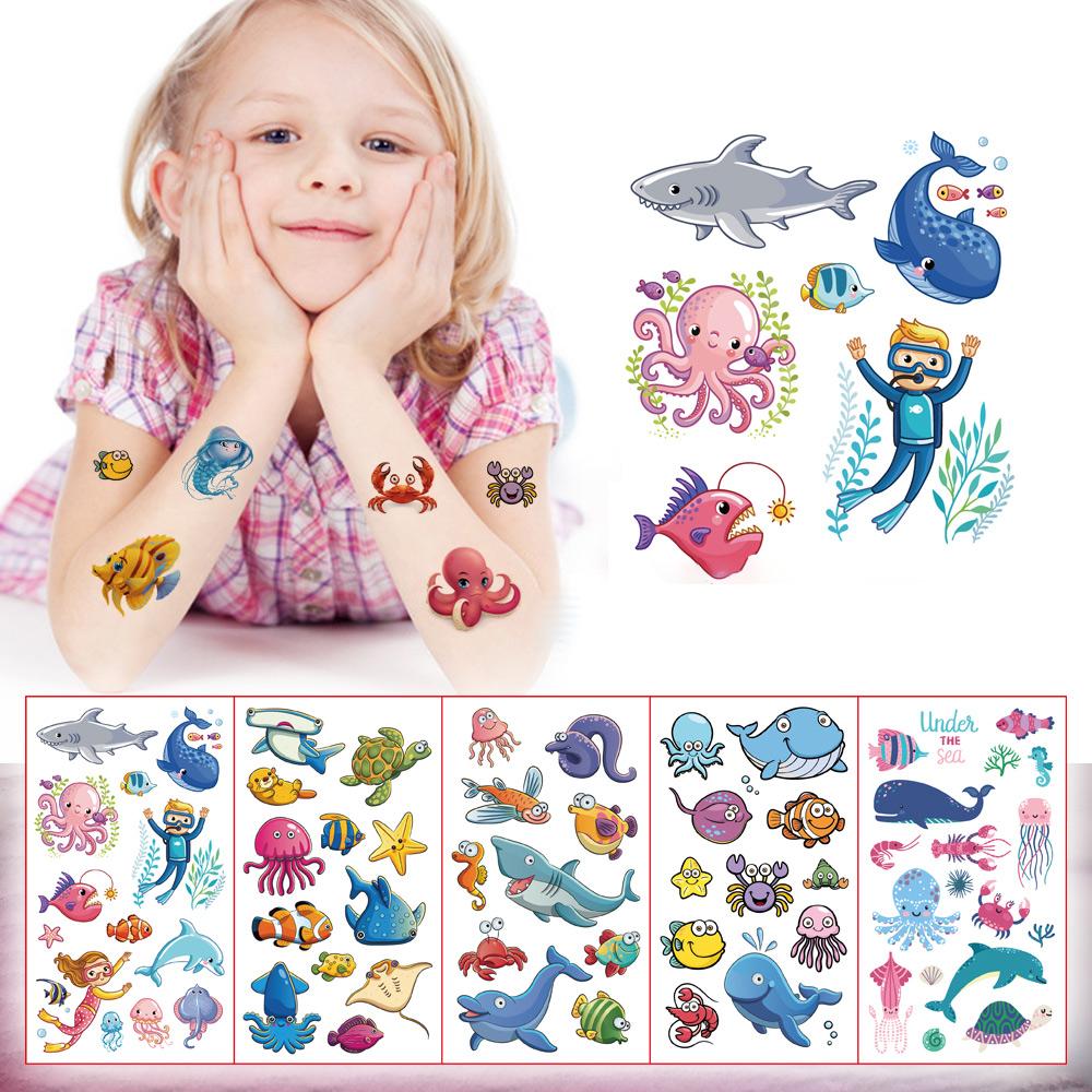 Наклейка на руку для девочек, боди-арт, динозавр, водонепроницаемые детские татуировки, наклейки, временные татуировки, поддельные татуировки