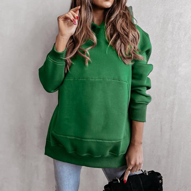 Осенний новый женский свитер с капюшоном, повседневный женский топ, универсальный женский разделенный свитер