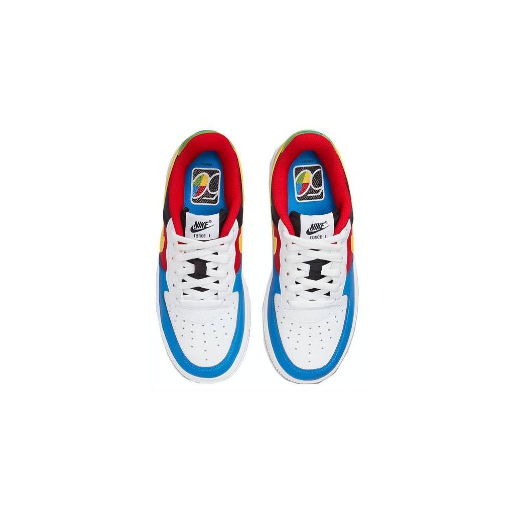 Детские кроссовки UNO x Nike Air Force 1 Low PS 50-я годовщина Белый Желтый-Цедра Университетский-Красный DO6635-100