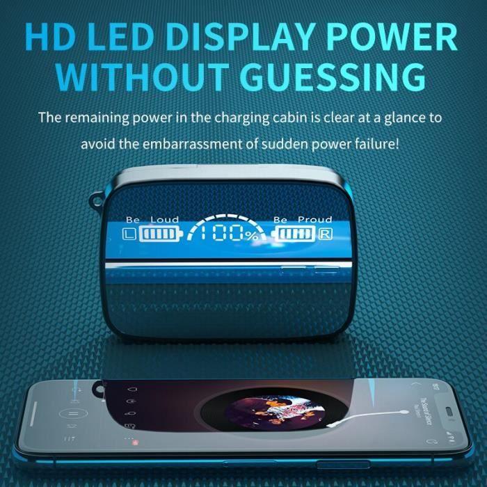 Écouteurs sans fil Bluetooth 5.1 TWS, véritable casque de jeu de sport, écouteurs stéréo 9D avec micro pour Iphone, [434C939]