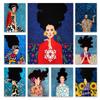 Abstract Style Girl Portrait Canvas Paintings Modern Figure Posters Prints Wall Art Pictures for Living Room Bedroom Home Decor