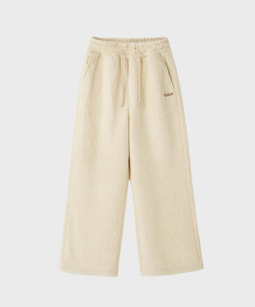 FALLETT Fleece Two-Way Elastic Waist Pants Beige