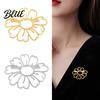 Multi-purpose Brooch Women Smooth Surface Hollow Sun Flower Design Lapel