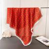 Vintage Letter Simulation Silk High-End Printing Large Square Scarf Silk Scarf Shawl Headscarf Neck Protection Scarf Decorative Women'S Scarf