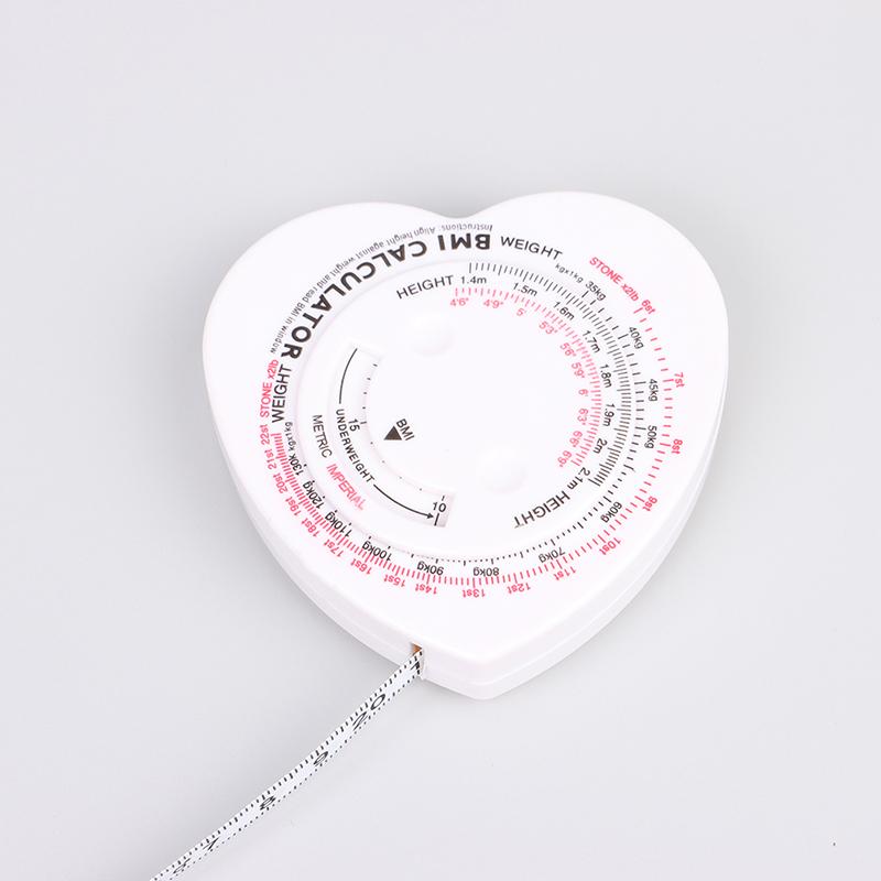 150 см/60 дюймов лента для измерения индекса массы тела в форме сердца, точная лента для измерения индекса массы тела, калькулятор индекса массы тела, измерительная линейка, портной, инструмент для проектирования одежды, измерительный инструмент