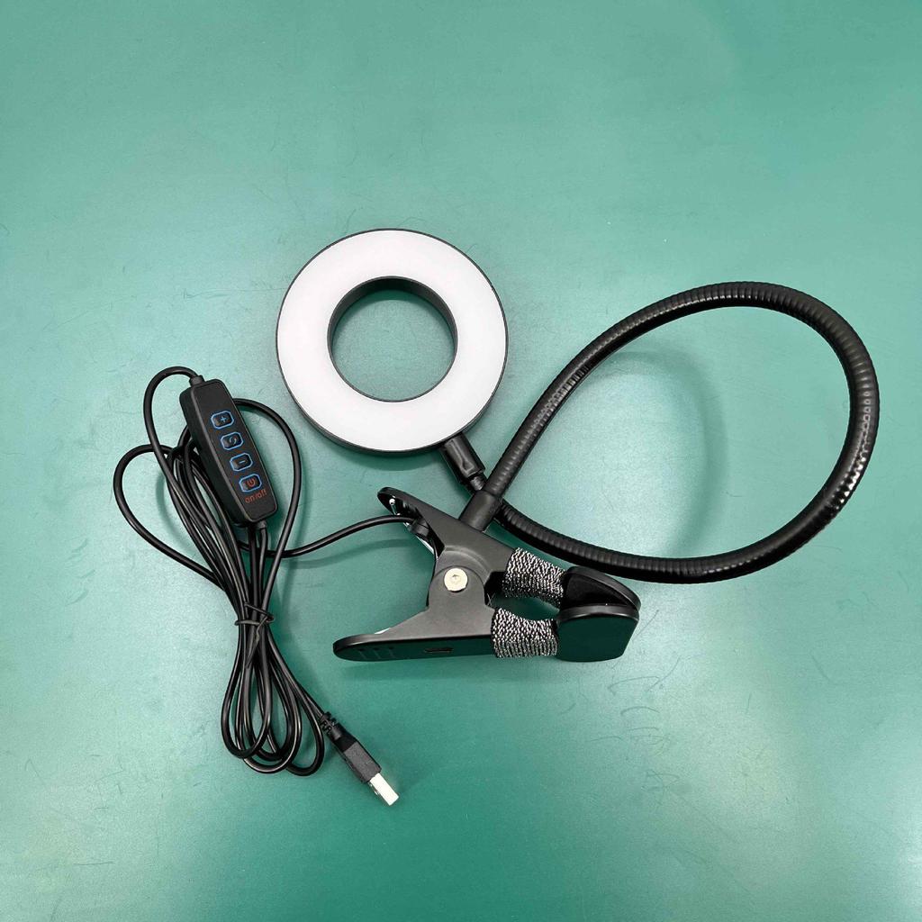 4-Inch Ring Beauty Magnifying Mirror with Clip Light for Makeup, Eyebrow Tattoo, and Fill Light.