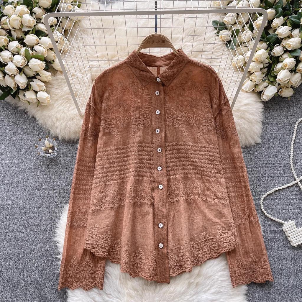 Dimanaf 2025 Весна Рубашка Женская Кружевная Блузка Короткий Рукав Модные Топы Футболки Свободные Белые Зеленые Футболки Новые