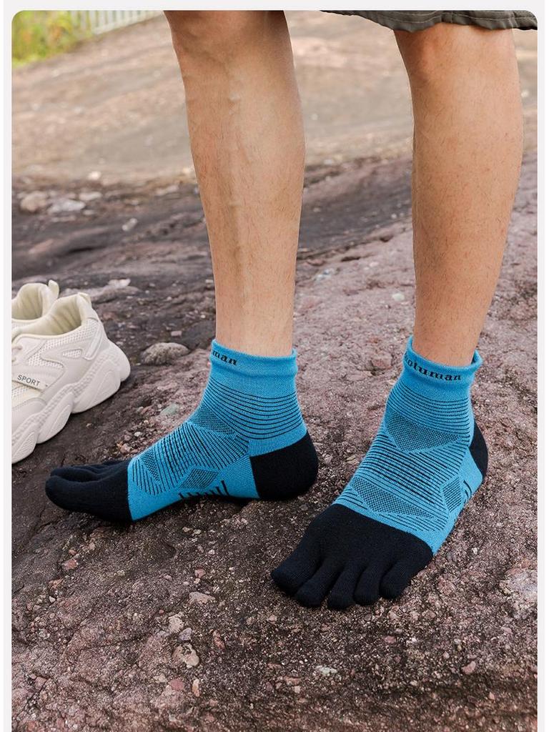 CoolMax Five-Finger Mid-Calf Toe Socks for Men & Women – Anti-Friction, Quick-Dry, Thin Lycra for Running & Mountaineering