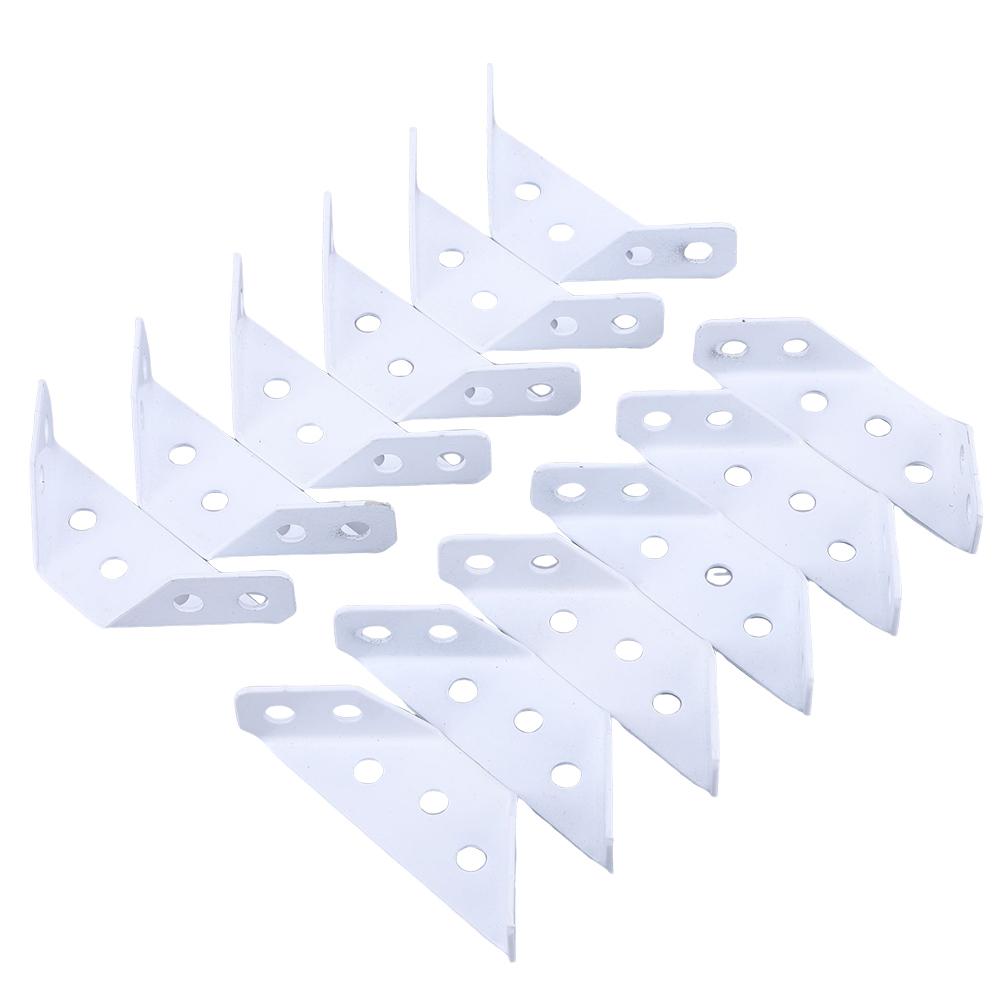 12 PCS Universal Furniture Corner Connectors Stainless Steel Corner Brace for Wood Furniture Drawer Cabinet Table and Chair
