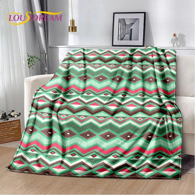 Nordic Bohemia Persia Series Soft Plush Blanket,Flannel Blanket Throw Blanket for Living Room Bedroom Bed Sofa Picnic Leisure