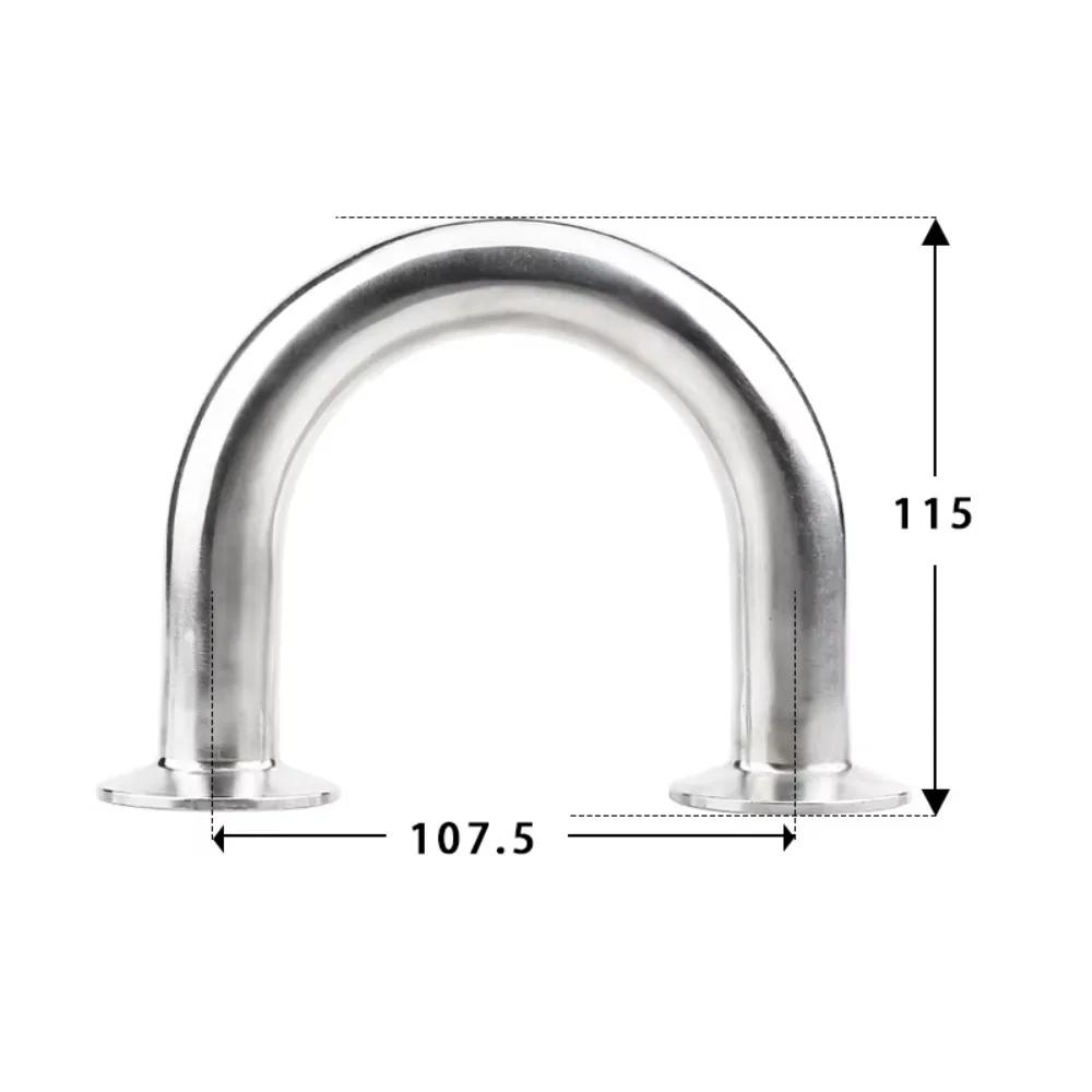 19 25 32 38 45 51 мм Наружный диаметр трубы x 1,5" 2" Зажим Tri Clamp Угольник 180 градусов Нержавеющая сталь 304 316 Санитарный фитинг для труб Домашнее пивоварение