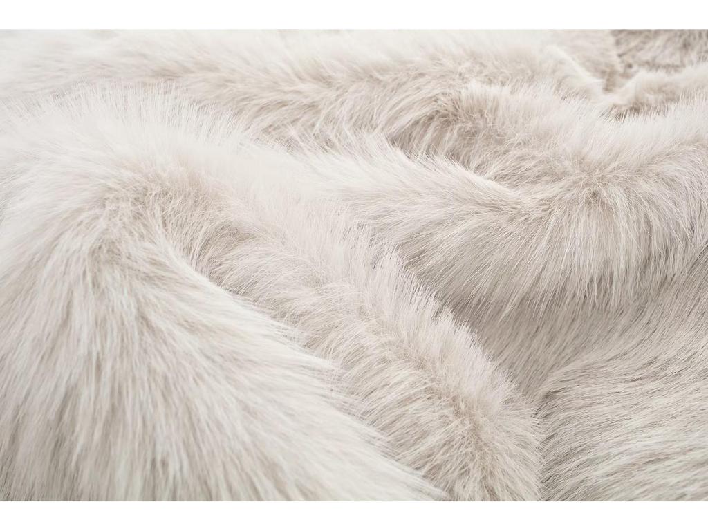 Экологичное женское пальто средней длины из искусственного меха - Теплая пушистая зимняя куртка