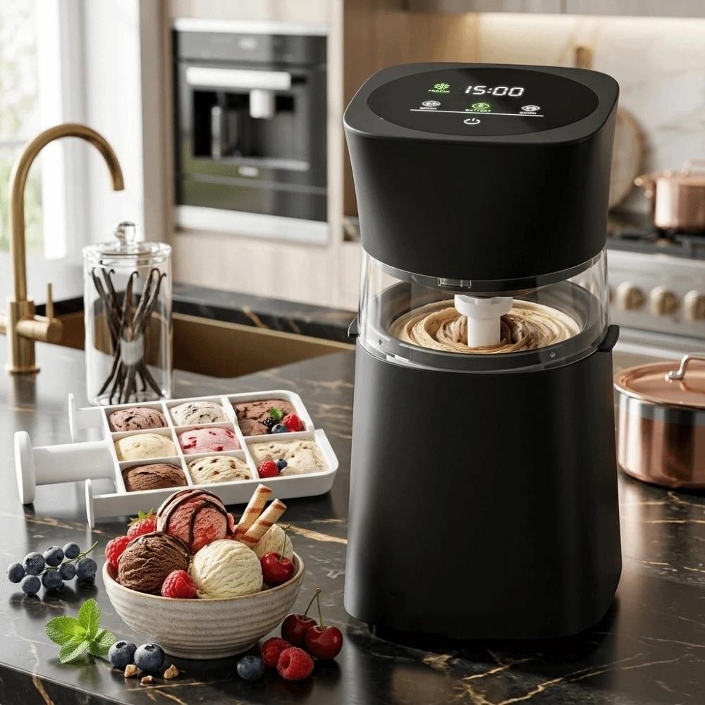 Automatic Operation Frozen Yogurt Maker Silent Motor Milkshake Machine Home Use