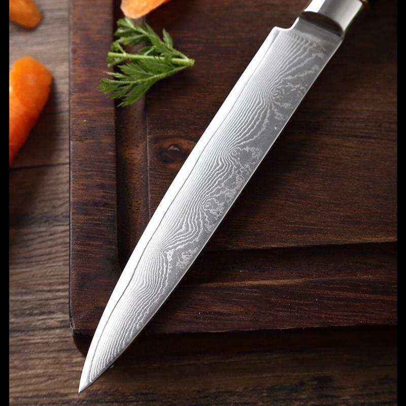 5-дюймовые 67-слойные кухонные ножи из дамасской стали для фруктов, нож для чистки овощей и фруктов