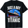 Просто мальчик, который любит корабль RMS Titanic Футболка для любителей Титаника