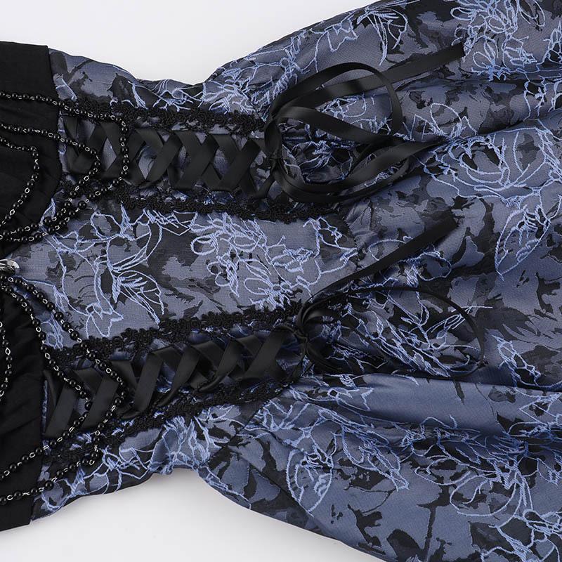 Gothic Dark Two-Color Jacquard Sling Dress & Lolita Cardigan Set