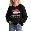 Kids' Fashion Loose-Fit Casual Long-Sleeve Christmas Print Oversized Crewneck Sweatshirt