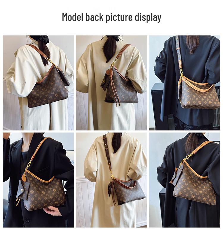 Ретро Классическая Сумка Под Мышку с Монограммой: Европейский и американский стиль