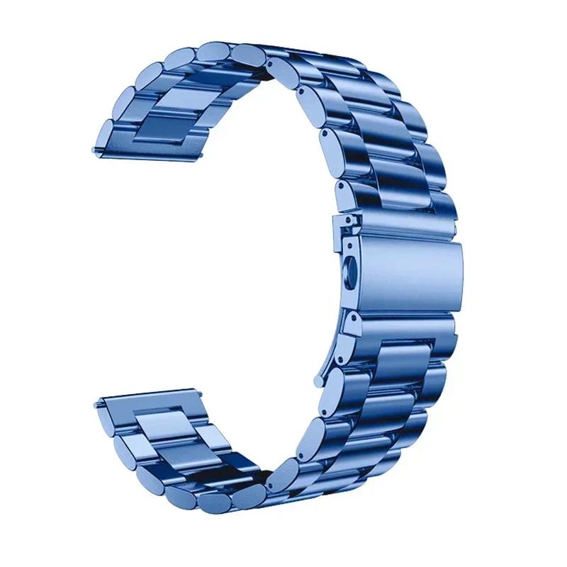 Металлический ремешок из нержавеющей стали для Samsung Galaxy watch 7/FE/6/5 pro/4/Classic 20 мм 22 мм браслет amazfit GTS-GTR-4-3-2e-mini ремешок
