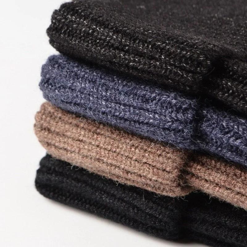 2020Имитация кролика бархат мужчины женщины унисекс зимняя шапка вязаная шерстяная шапка бини наушники защитные уши теплая термо велосипедная лыжная шапка