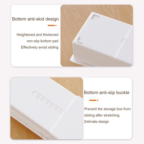 Retractable Drawer Storage Box Kitchen Cutlery Fork Spoon Bin Office Supplies Drawer Divider Multifunctional Underwear Sock