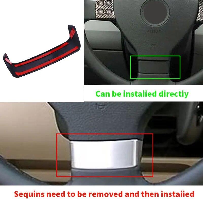 3pcs Car-styling ABS Carbon Fiber Texture Interior Steering Wheel Panel Cover Trim For VW Golf 5 MK5 Passat B6 Jetta MK5 Tiguan
