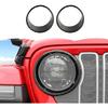 Front Bumper Headlight Cover Frame Accessories For 2024+ Jeep Wrangler JL Carbon