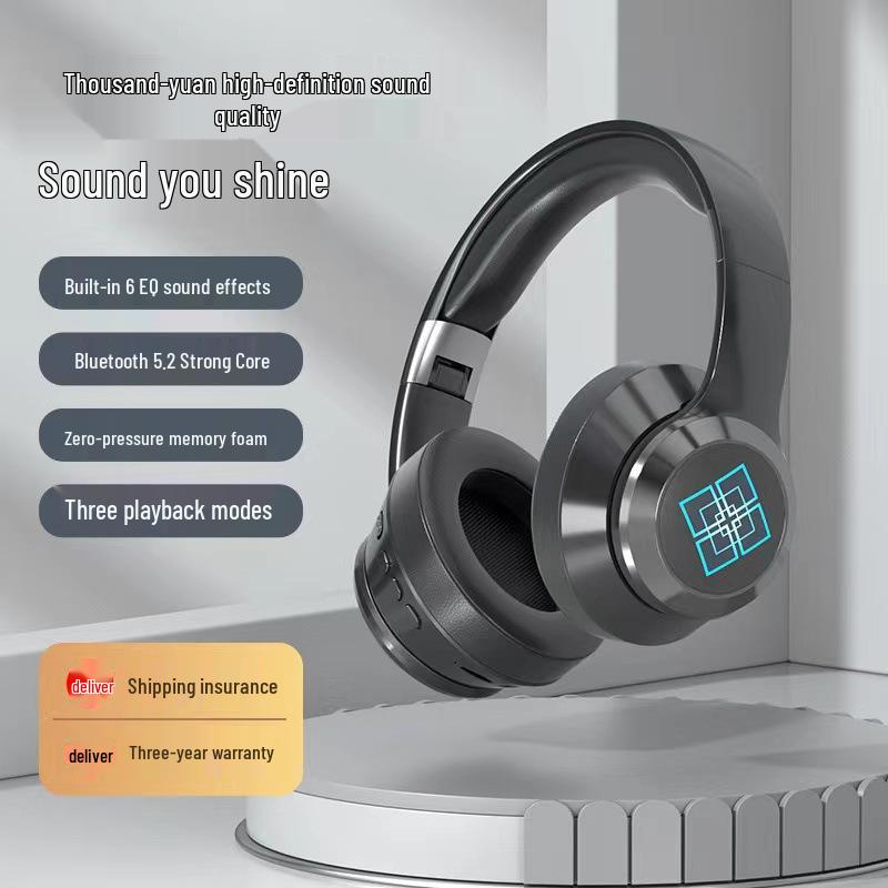Новая светящаяся игровая Bluetooth-гарнитура накладного типа с мощными басами