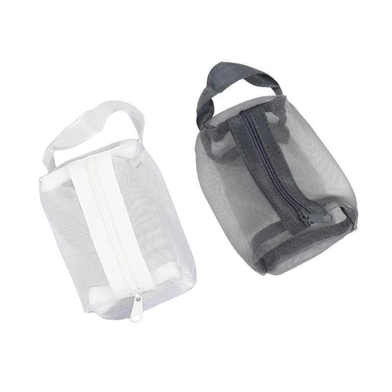 Портативная квадратная сетчатая сумка для хранения, квадратный сетчатый кошелек для монет, сетчатый чехол на молнии, косметичка