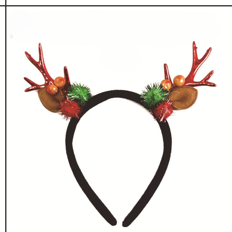 Рождественская повязка на голову рождественский колокольчик из рога лося с блестками рождественская повязка для волос с новым годом реквизит для фотосессии веселый рождественский декор подарки для детей